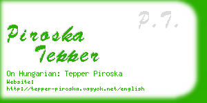 piroska tepper business card